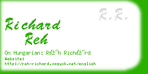 richard reh business card